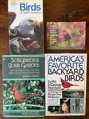 4 Birds Songbirds of North America Books - Garden Backyard Audubon Society